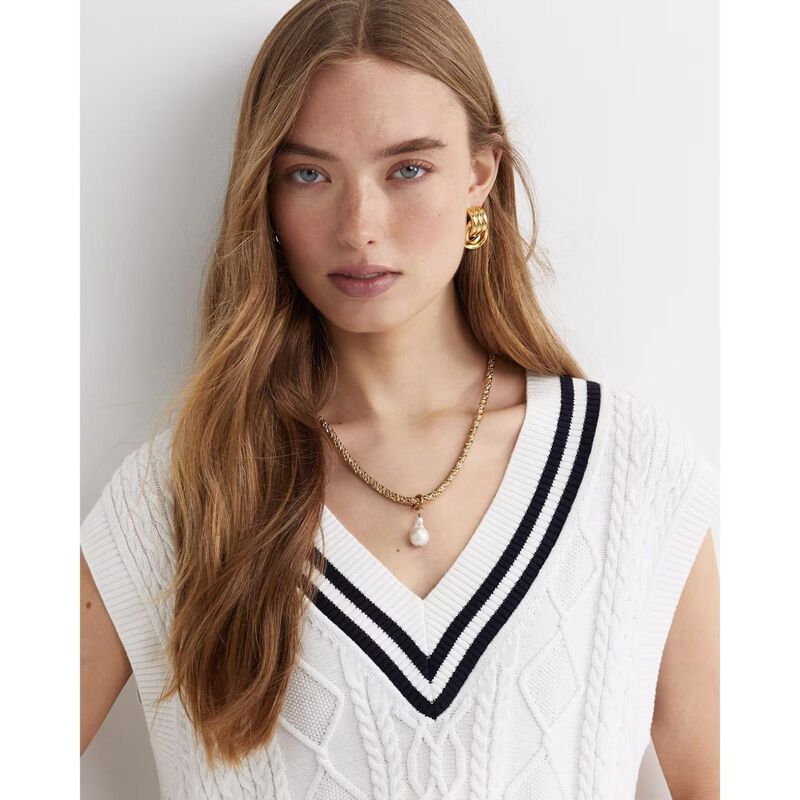 Sportscraft Elka Cable Vneck Vest image number 6